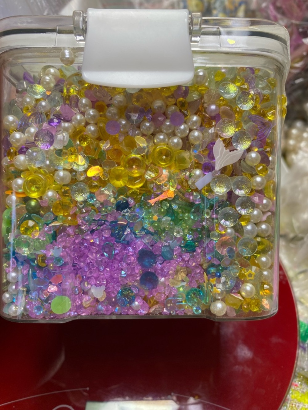 Acrylic jewel Sequin & Pearl Mix for nails and phone decoration 312 g